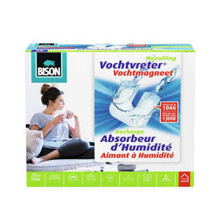 Bison vochtvreter vochtmagneet navulling geurloos 450gr | 2 stuks