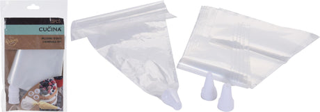 Excellent houseware wegwerp spuitzakken 23cm 10 spuitzakken en 3 verschillende spuitmondjes
