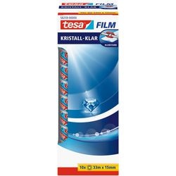 Tape roll tesafilm kristall-klar 33 m transparant