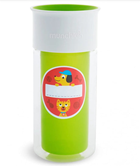 Munchkin miracle 360° geïsoleerde kinderbeker - antilek - houdt dranken langer koud - vanaf 12 maanden - kleur groen