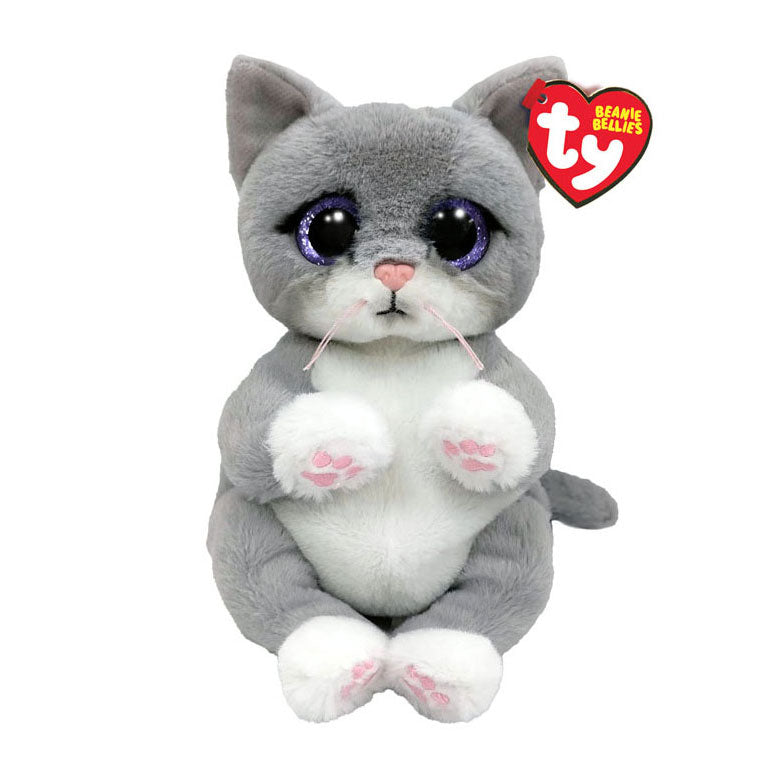 Ty Beanie Babies Bellies Morgan Grey Cat, 15cm