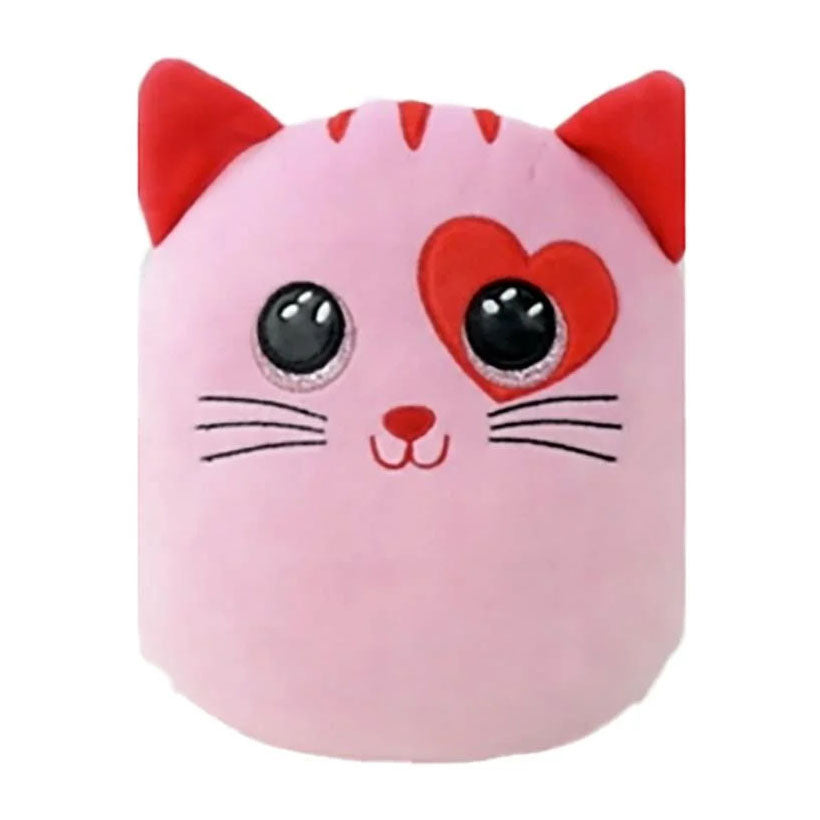 Ty Beanie Ty Squish a Boo Heart Flirk Cat, 20cm