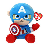 Ty beanie babies captain america soft, 15cm