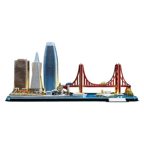 Cubic fun 3d puzzel city line san francisco met led verlichting
