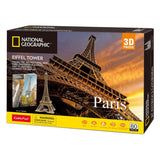 Cubic fun national geographic 3d puzzel eiffeltoren - 80 stukjes - 70,9 cm hoog