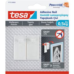Tesa spijker voor behang pleisterwerk 0,5 kg - 2 stuks - geen resten - gevoelige oppervlakken