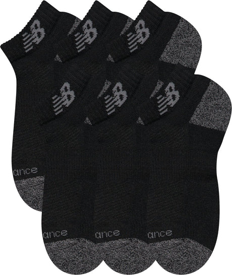 New balance active low cut socks 6 pack unisex sportsokken - black