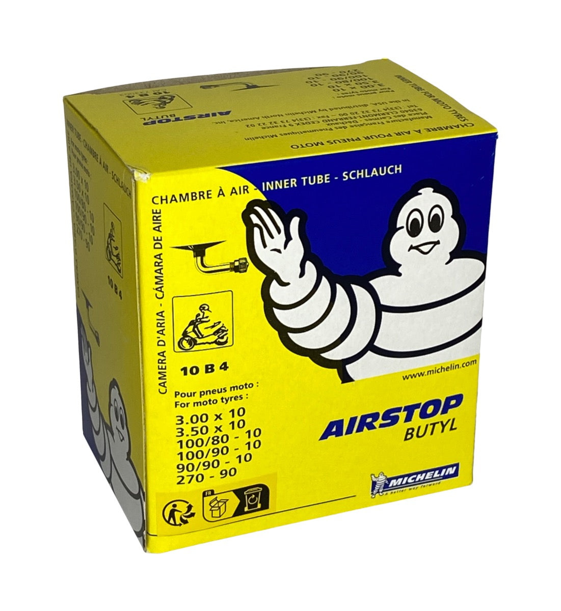 Michelin Binnenband 300 350-10 haaks ventiel