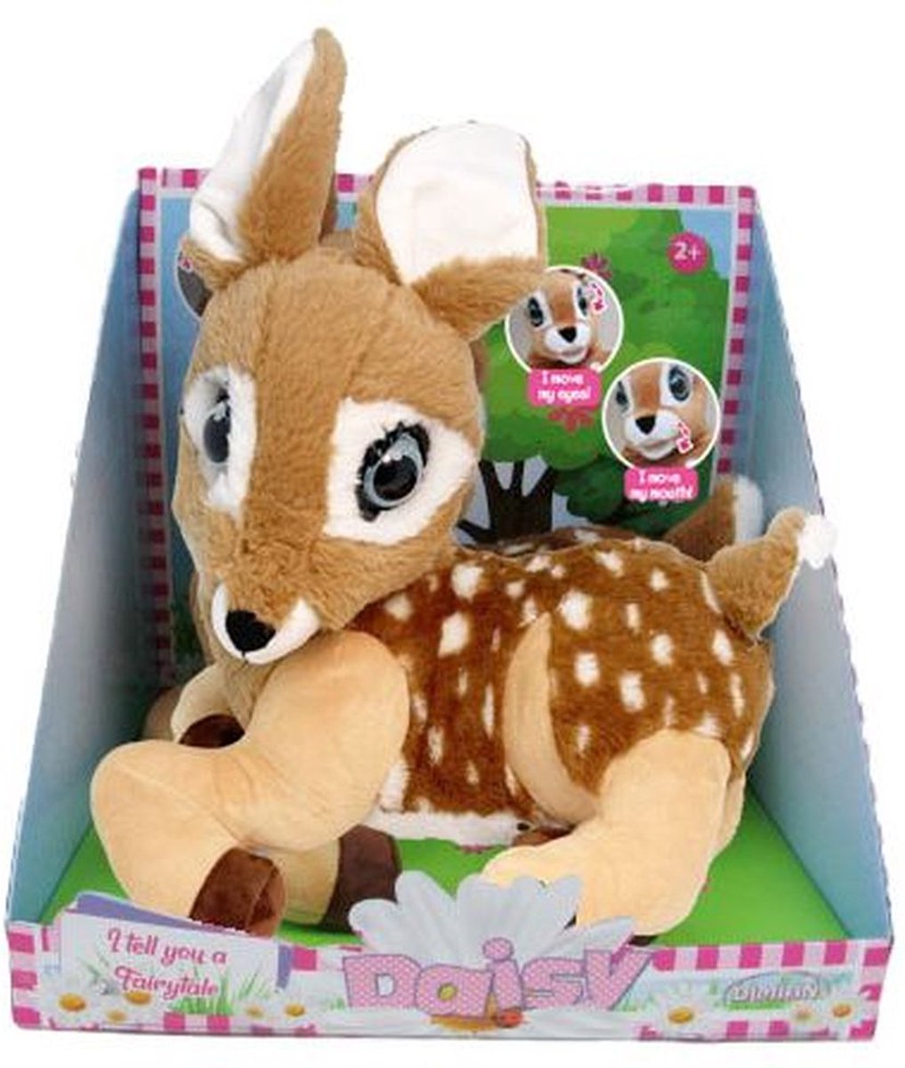 Dimian pluche daisy met glitterogen, vertelt verhaaltjes - nl.