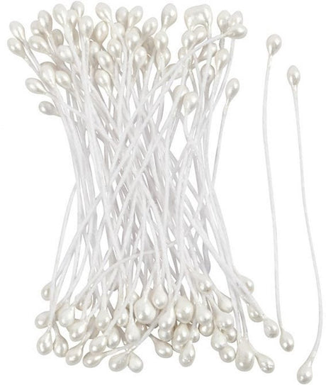 Creativ company http: www.cchobby.nl bloemmeeldraden-l-6-4-cm-d-2-mm-wit-parelmoer-100-stuk-1-doos