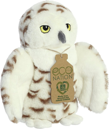 Aurora pluche dieren knuffels sneeuwuil van 20 cm - knuffeldieren uilen speelgoed