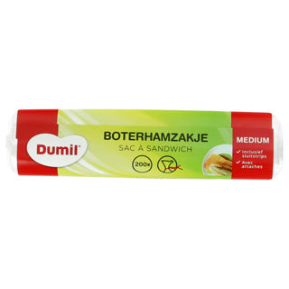 Dumil boterhamzakjes m 200 stuks | 10 stuks