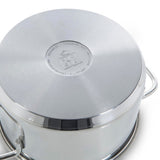 Bk profiline pannenset 4-delig - 16 18 20cm - zonder pfas-vrije antikleeflaag - pannenset inductie - rvs kookpan - ovenbestendig tot 160°c - met deksel - zilver