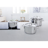 Bk profiline steelpan met deksel ø14 cm