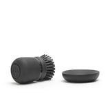 Brabantia sinkside afwasborstel met zeepreservoir dark grey