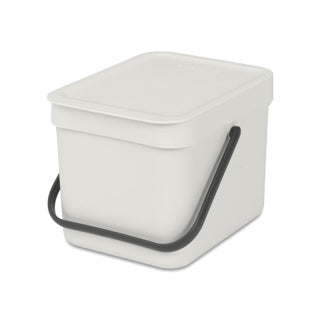 Brabantia sort go prullenbak - 6 liter - light grey