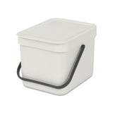 Brabantia sort go prullenbak - 6 liter - light grey