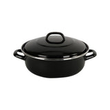 Bk fortalit emaille braadpan 20cm 1.4l – inductie braadpan – geëmailleerd staal – ovenbestendig tot 230 graden – geen antiaanbaklaag – met deksel – zwart blauw