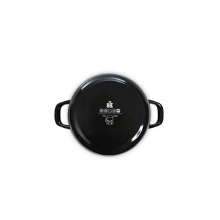 Bk fortalit emaille braadpan 24cm 2.5l – inductie braadpan – geëmailleerd staal – ovenbestendig tot 230 graden – geen antiaanbaklaag – met deksel – zwart blauw