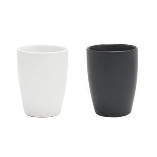 Koffiemok zonder oor zwart of wit 340 ml | 6 stuks