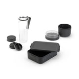 Brabantia make take ontbijt- en lunchset - 3-delig - kunststof - dark grey