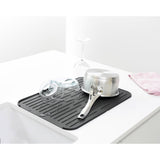 Brabantia sinkside afdruipmat - siliconen - 44 x 32 cm - dark grey