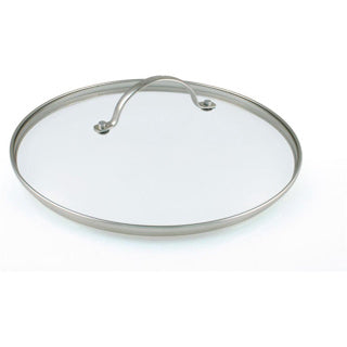 Greenpan universele glazen deksel 28cm - transparant - verhard glas - rvs