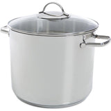 Bk soeppan 26cm - 11l - zonder pfas-vrije antikleeflaag - inductie kookpan - rvs kookpan - ovenbestendig tot 230°c - met glazen deksel - zilver