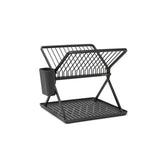 Brabantia sinkside afdruiprek - inklapbaar - met bestekhouder - compact - dark grey