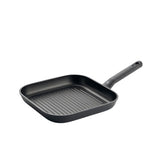 Bk easy induction grillpan 26x26cm - pfas-vrije antikleeflaag - grillpan inductie - keramische pan - ovenbestendig tot 160°c - koudgrepen - zwart
