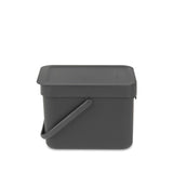 Brabantia sort go prullenbak - 6 liter - dark grey