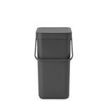 Brabantia sort go prullenbak - 12 liter - dark grey