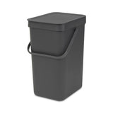 Brabantia sort go prullenbak - 12 liter - dark grey