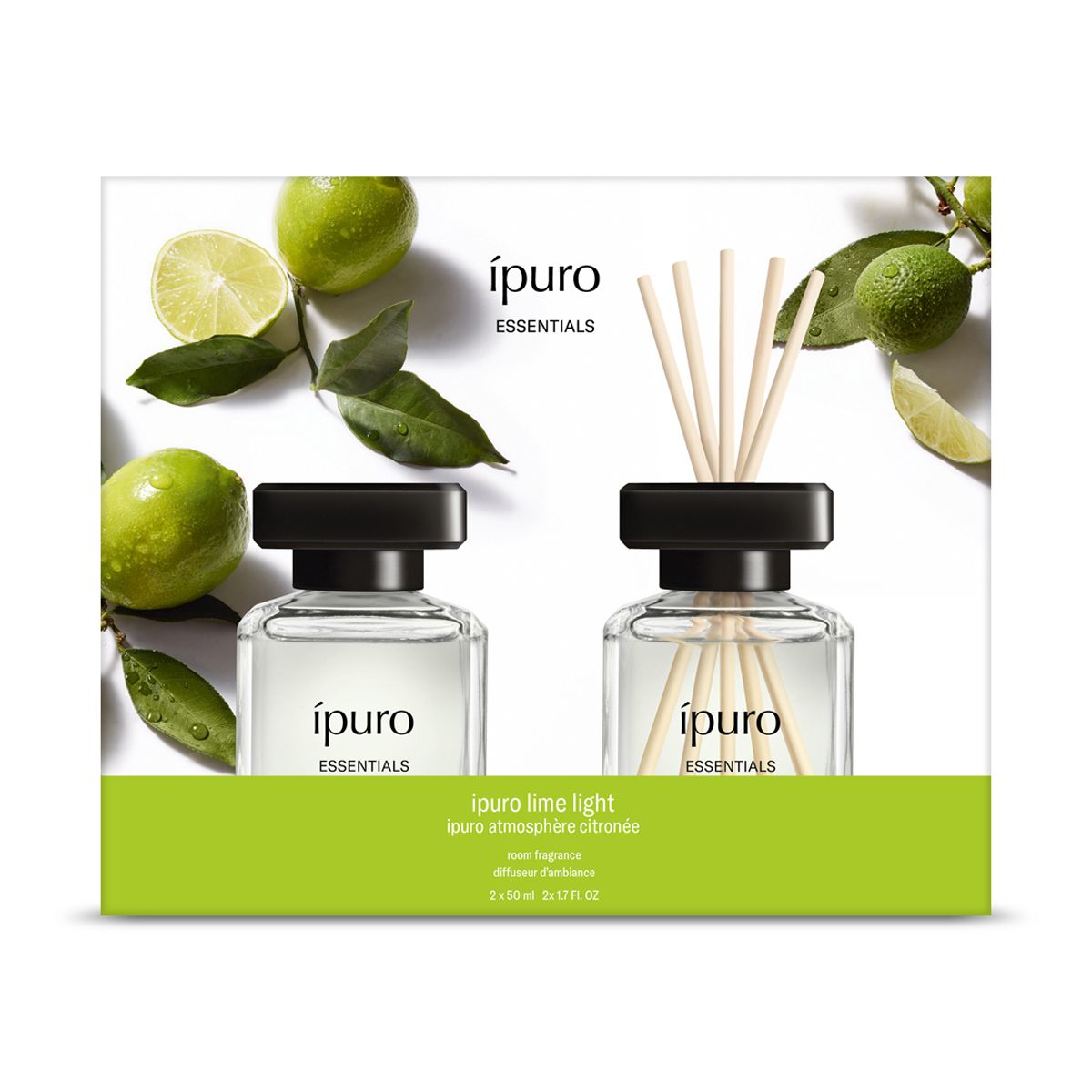 Ipuro geurdiffuser lime light 2 x 50 ml
