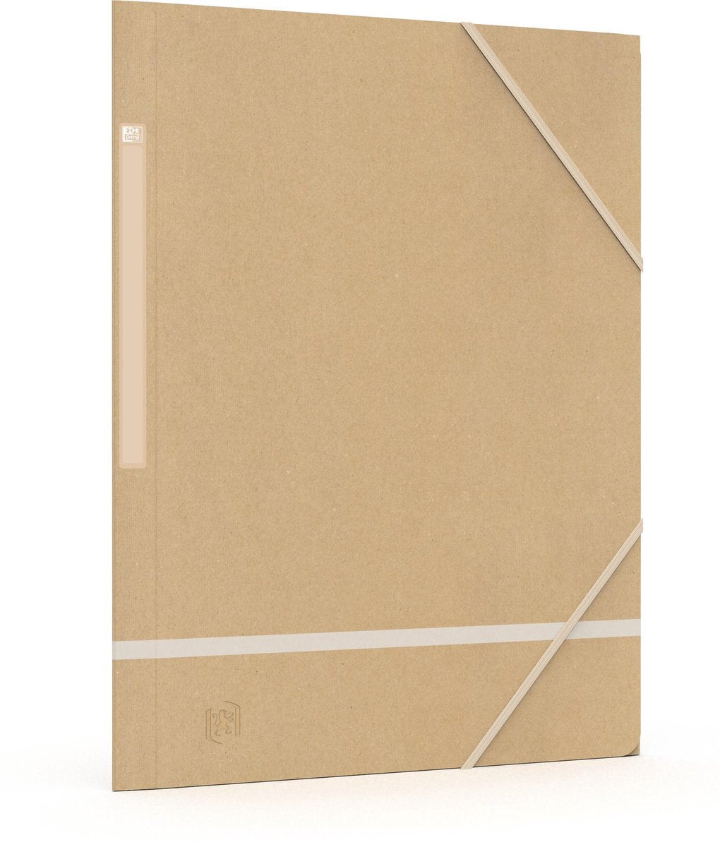 Oxford touareg - elastomap - a4 - karton - naturel wit - pak van 5 mappen