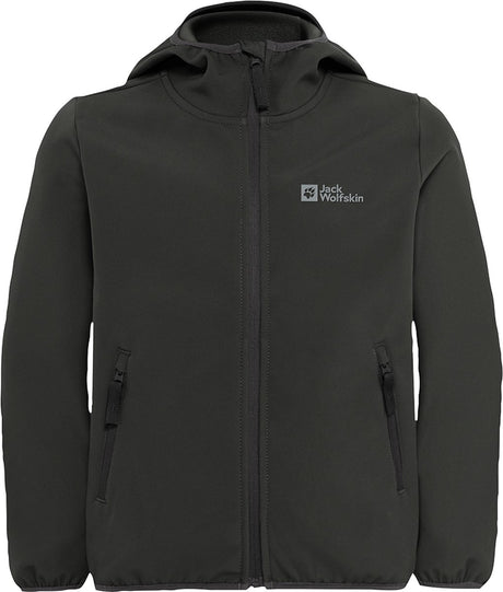 Jack wolfskin fourwinds jacket kids outdoorjas - granite black - 140