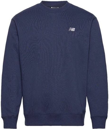 New balance sport essentials fleece crew heren trui - navy
