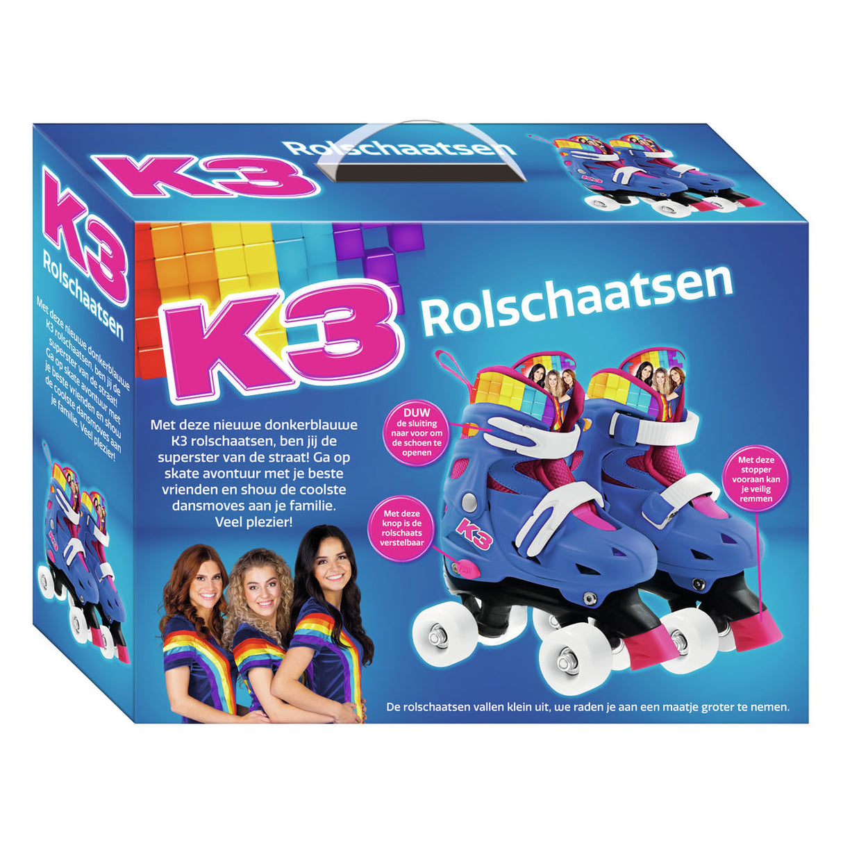 Studio 100 rolschaatsen regenboog, maat 30-33