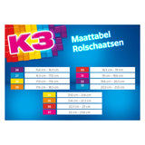 K3 rolschaatsen regenboog, maat 34-37