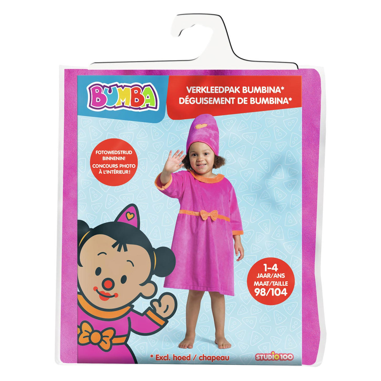 Bumba verkleedkleding - bumbina verkleedpak 1 t m 4 jaar - maat 98 104 - exclusief hoed