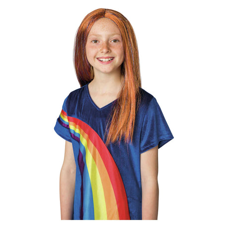 K3 verkleedaccessoire - pruik hanne - met glitter extensions en speld