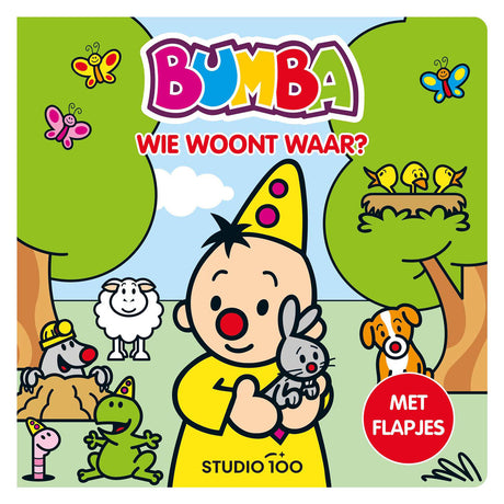 Studio 100 bumba kartonboek met flapjes - wie woont waar?