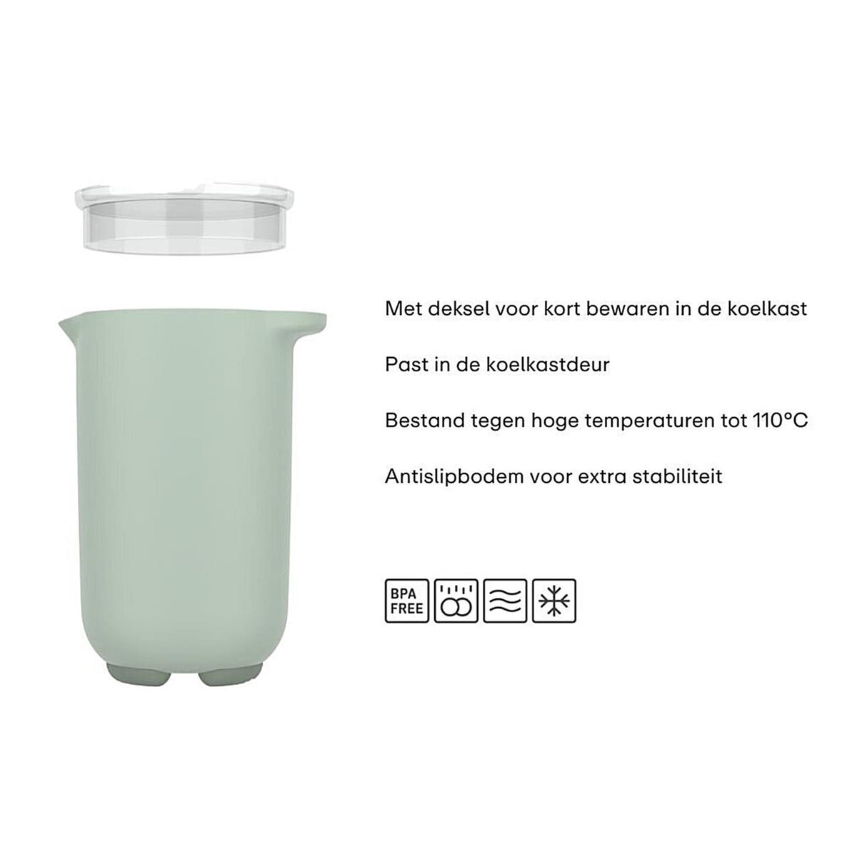 Mepal mixbeker met deksel 1l sage