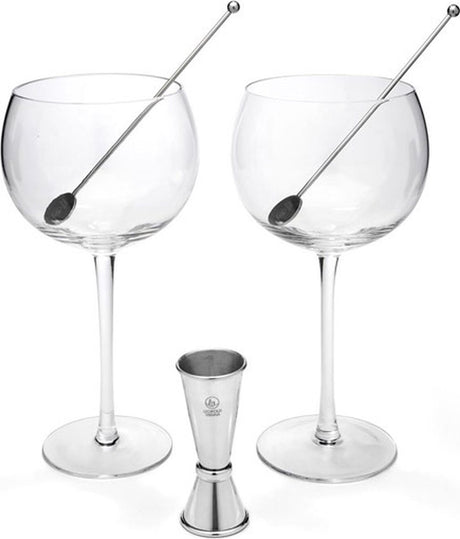 Leopold vienna - gin tonic glazen + barmaatje + cocktaillepels - giftset moederdag vaderdag g t