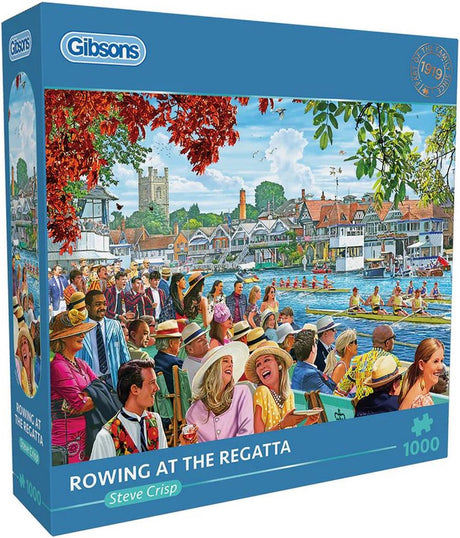 Gibsons - rowing at the regatta (door steve crisp) - 1000 stukjes 68×49cm (b×h) - legpuzzel voor volwassenen