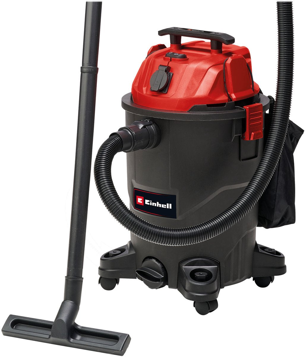 Einhell elektrische nat- droogzuiger tc-vc 1930 a - 1500 w - 190 mbar - 30 l - 2-delige kunststof buis - 250 cm zuigslang - automatisch stopcontact: 2000 w