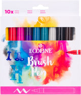 Ecoline brush pen set galaxy, 10 kleuren