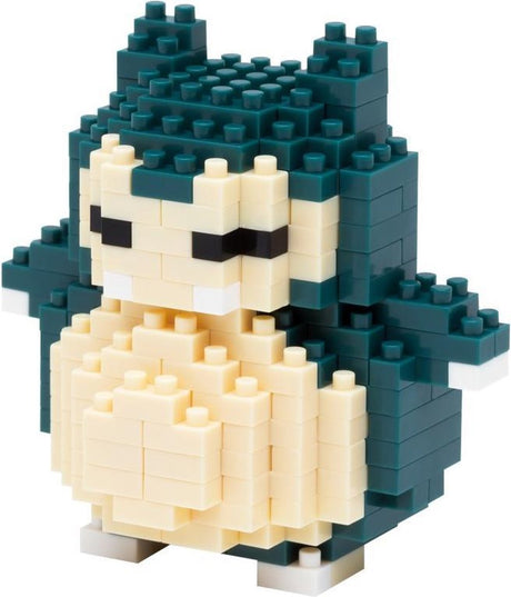 Bandai - nanoblock - snorlax - pokémon - mini brick figuur - bouwset - pixel pokémon snorlax figuur bouwpakket - nbpm012