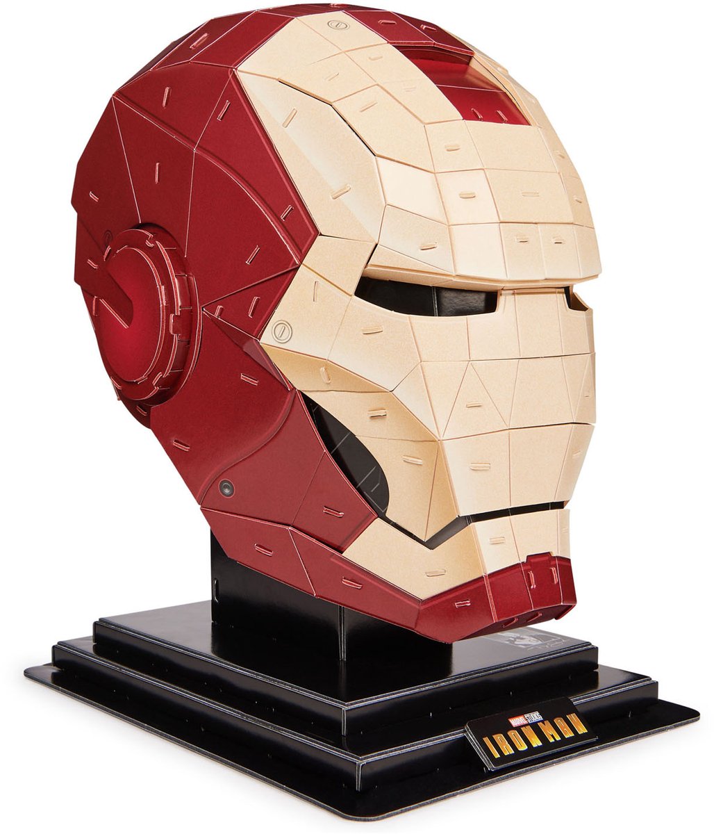 4d build marvel - iron man - 3d puzzel - 96 stuks - kartonnen bouwpakket