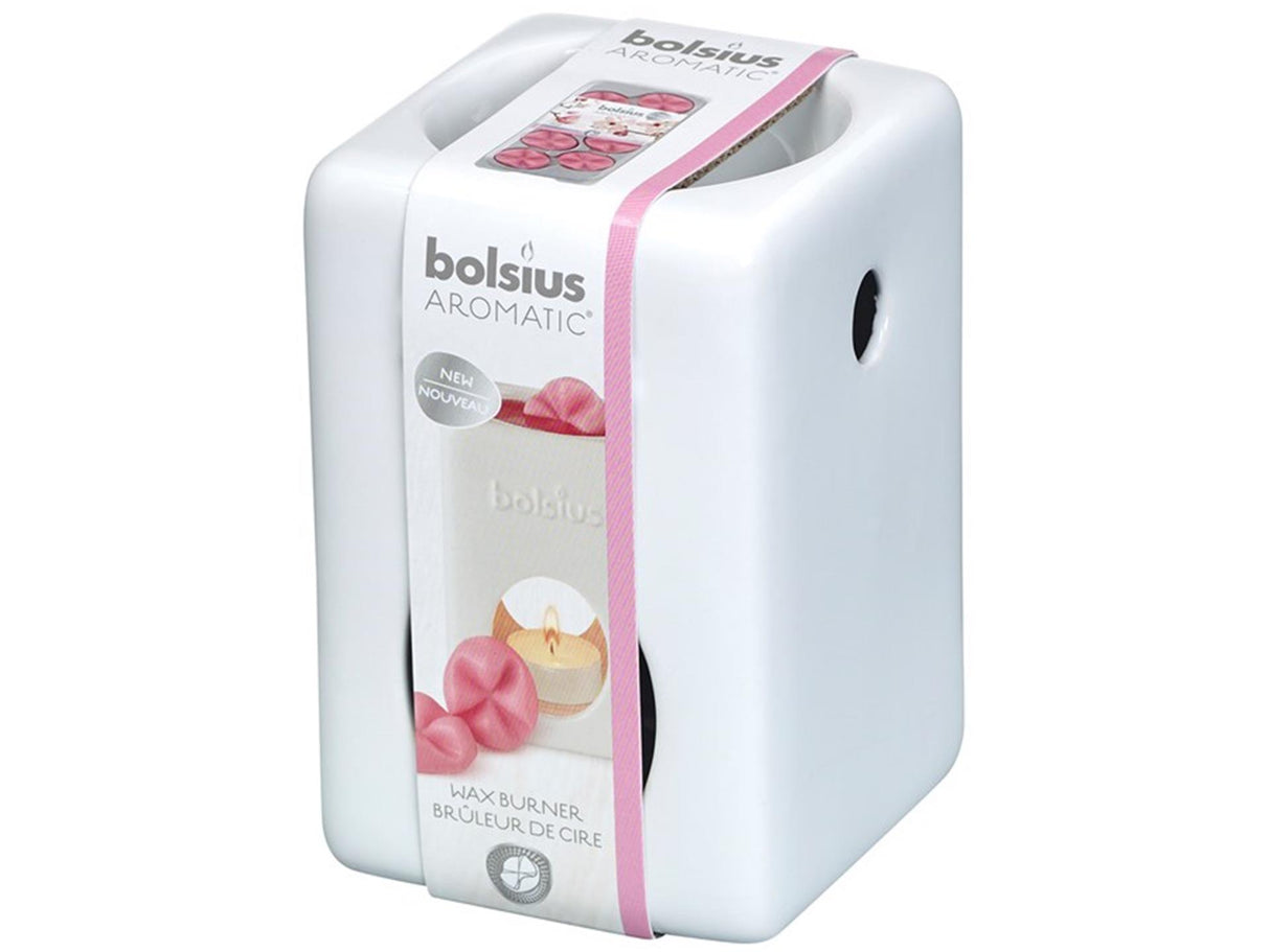 Bolsius aromatic waxbrander vierkant